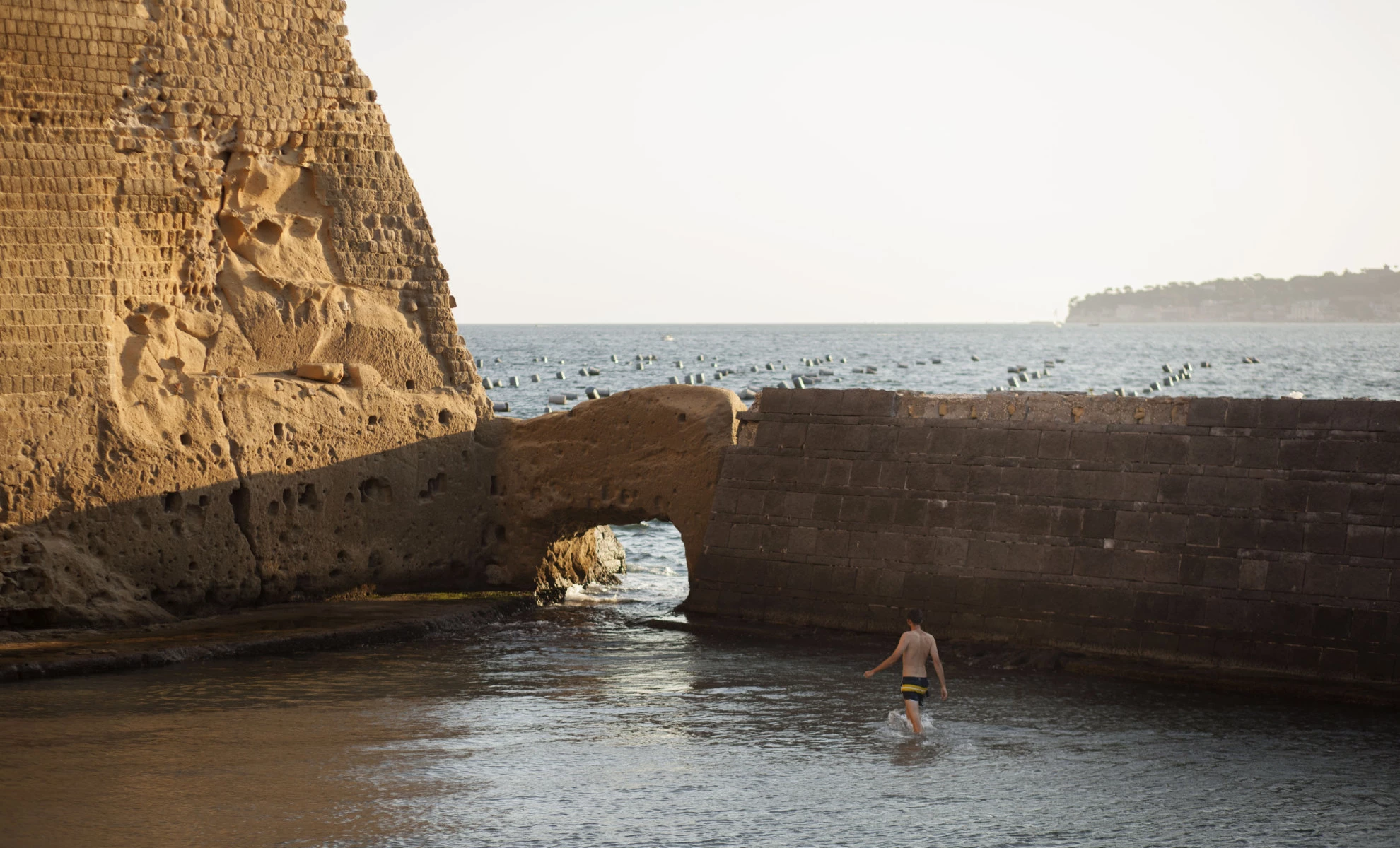 A dip from the castle